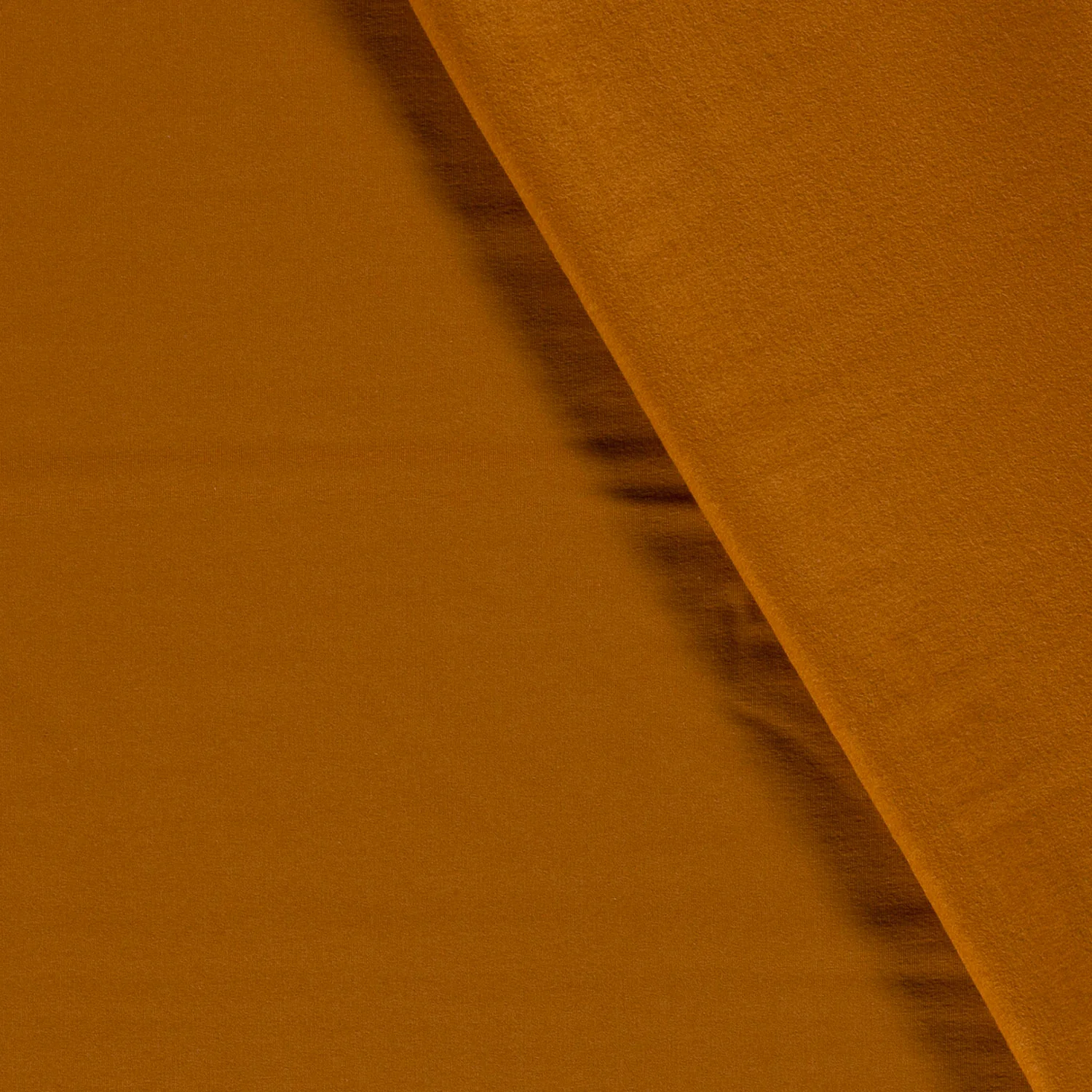 Sweat Stoff leicht angeraut Mocca Braun Uni Meterware Baumwolle weich pflegeleicht 30 Grad