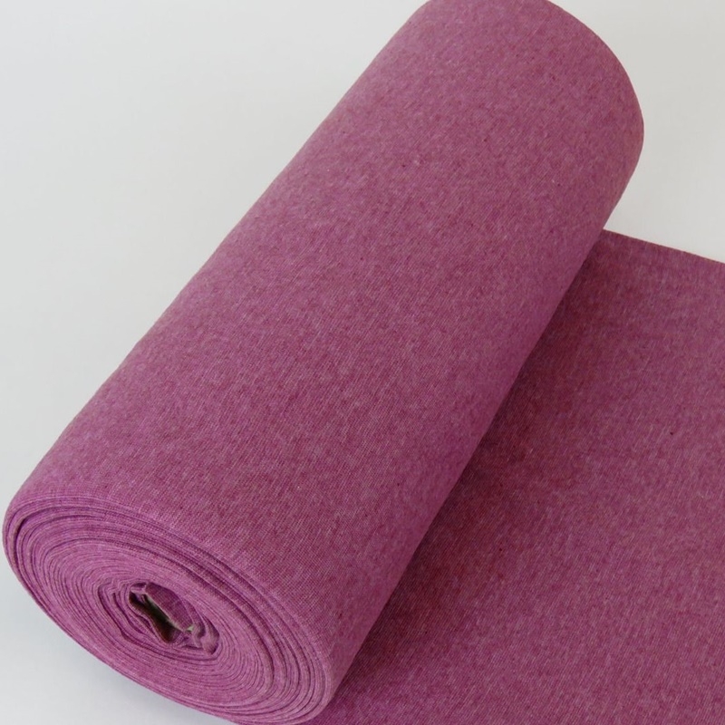 Bündchen Stoff Feinripp Uni - Fuchsia Melange