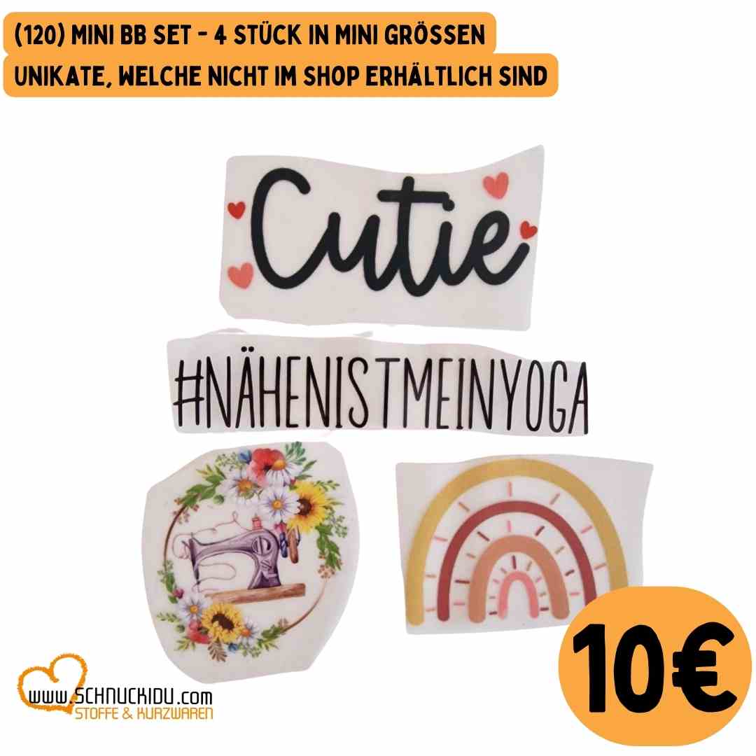 Stoffpaket - Unikat - Mini Bügelbild Set 1