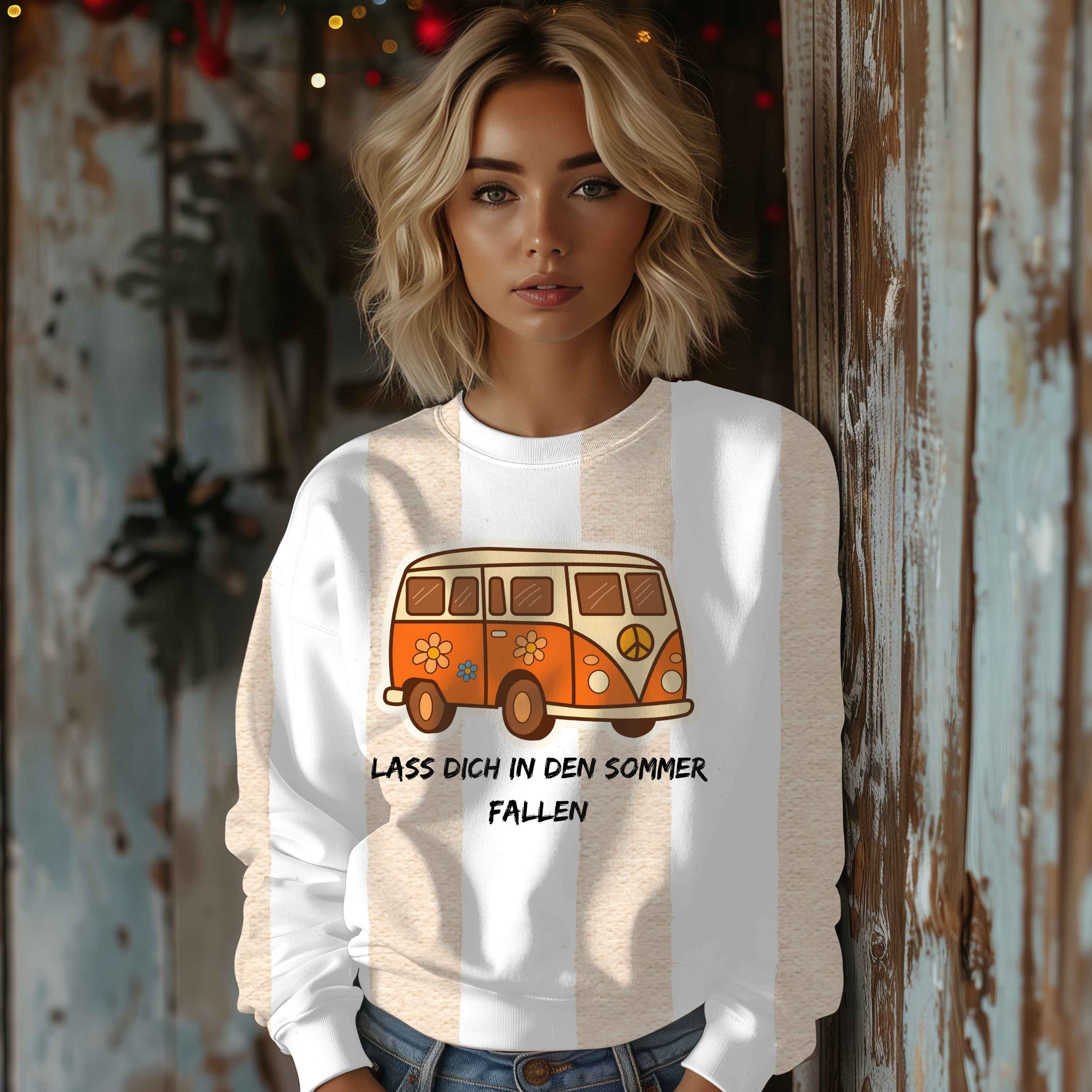 VORORDER - Panel Eigendesign  - French Terry - ca. 82x145cm - Happy Summer 