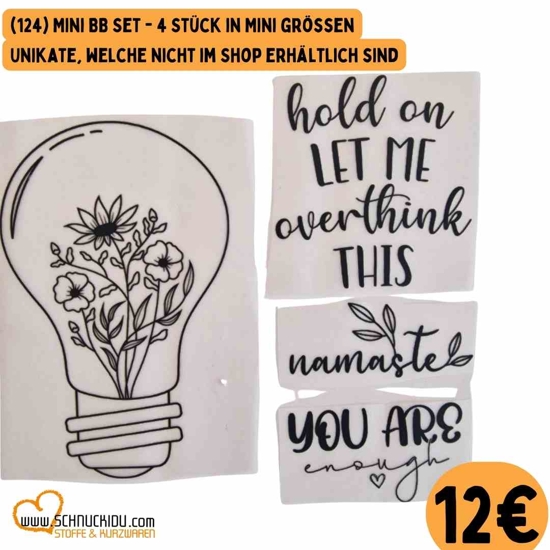 Stoffpaket - Unikat - Mini Bügelbild Set 5