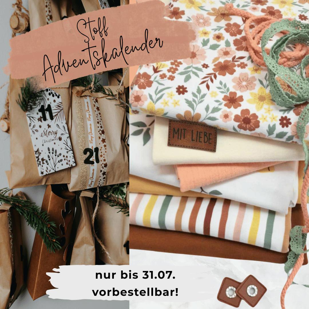 Stoff-Adventskalender 2025 von Schnuckidu® für Frauen – 24 kreative Überraschungen für dein Näh-Herz - Vororder