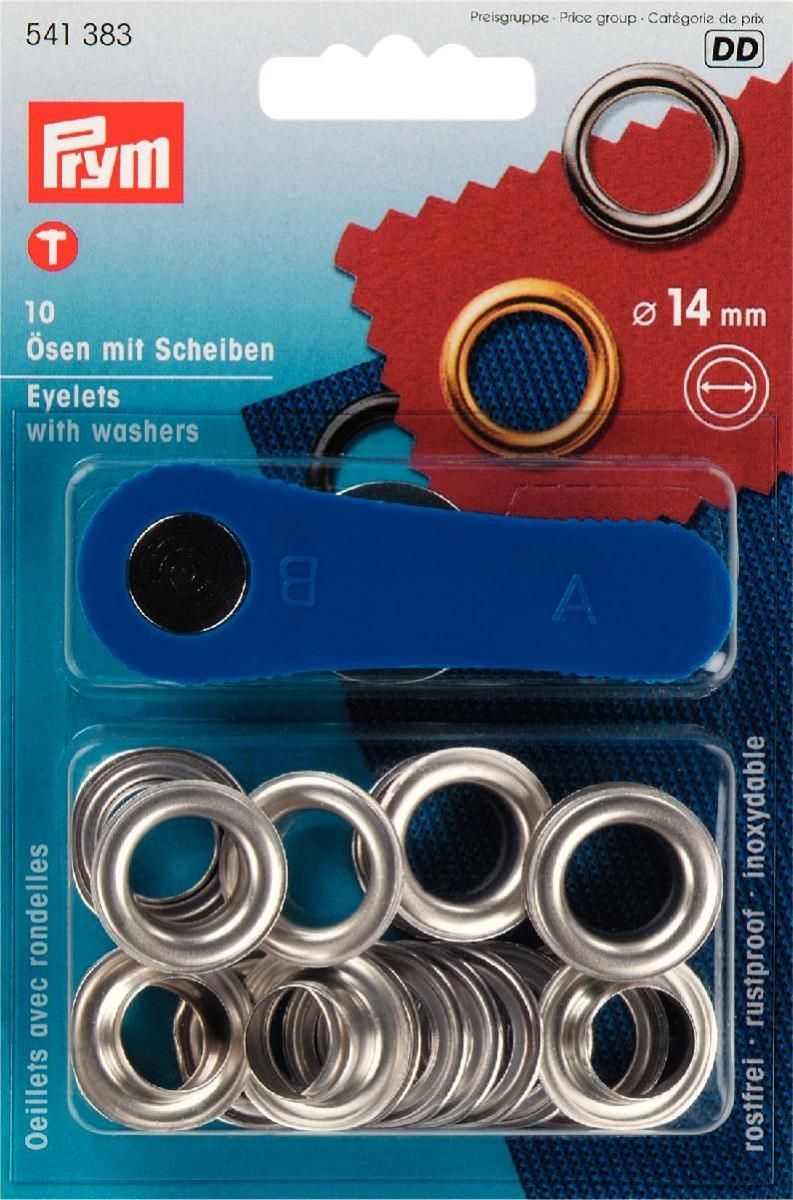 Prym - Ösen und Scheiben MS 14.0 mm silberfarbig