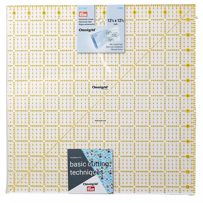 PRYM Universal Lineal - 12.5x12.5 inch - mit Linela Fibel Patchwork - 611647