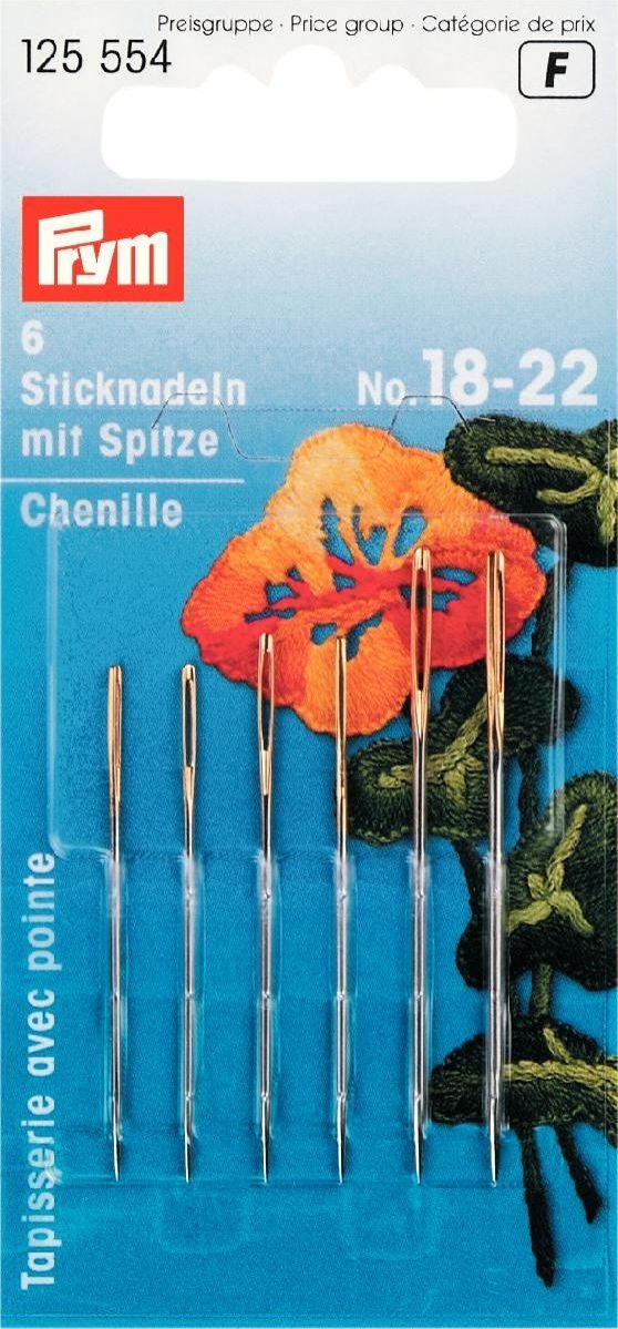 Prym - Sticknadeln mit Spitze ST 18-22 silberfarbig/goldfarbig