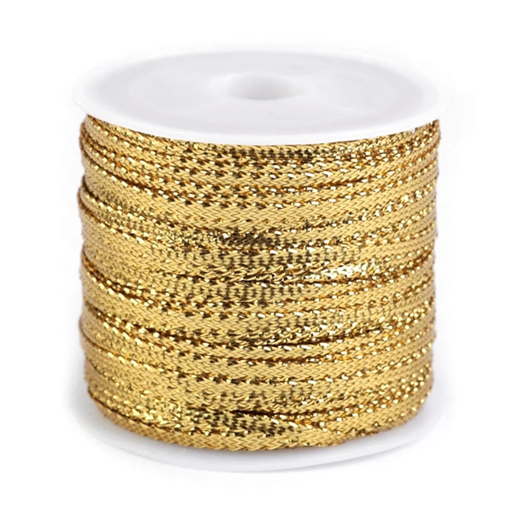 Lurex Band - Weihnachten - Meterware - 3mm - Gold