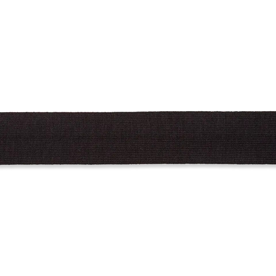 Jersey Band - Schrägband - Einfassband - gefalzt - Uni - 20mm - Schwarz
