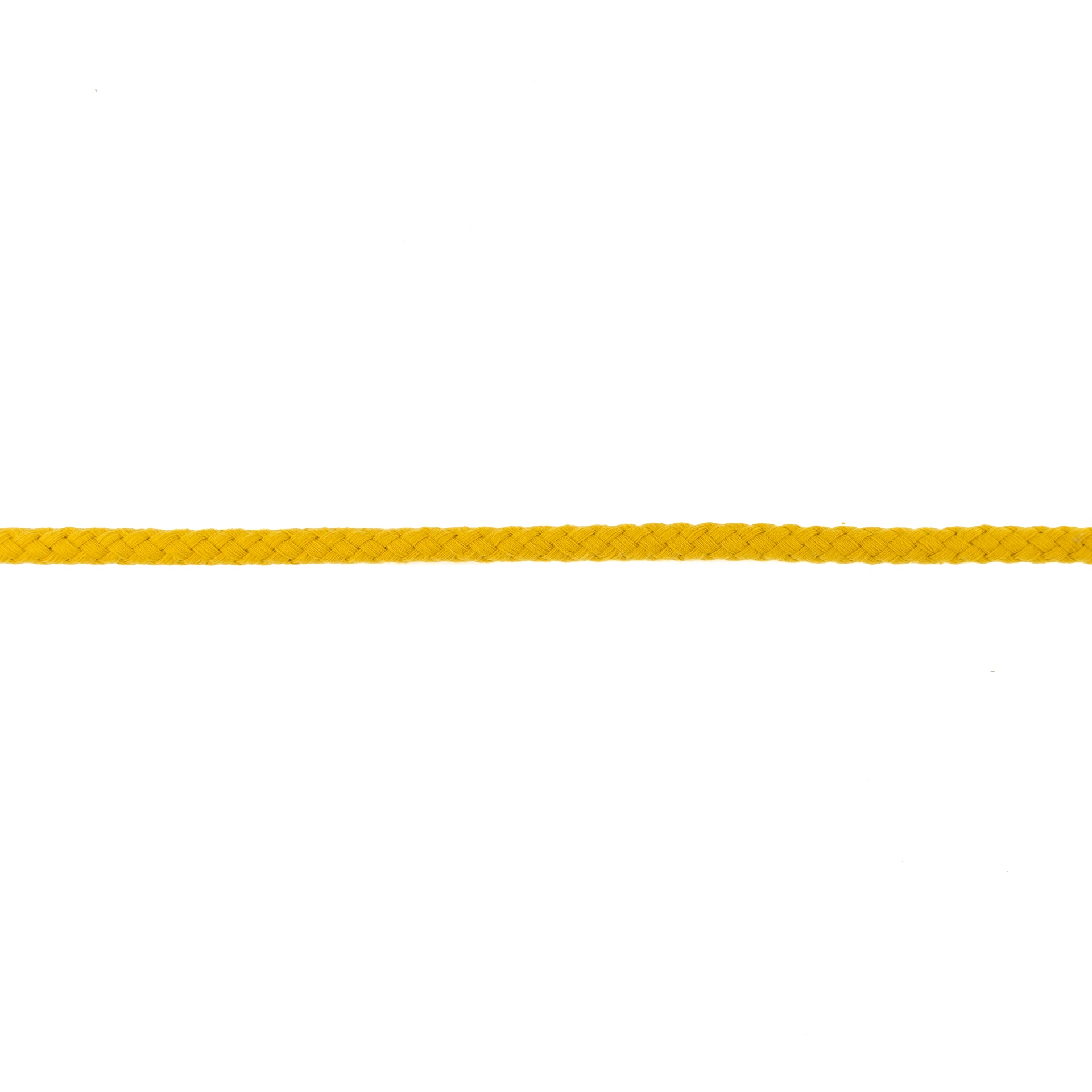 Hochwertige doppelt gewebte Baumwollkordel in Senfgelb, 8mm Durchmesser, weiche Meterware für Kapuzenpullover, Hosen und herbstliche Nähprojekte.