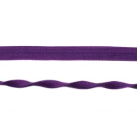 Elastisches Jacquard-Einfassband in glänzendem Lila, 20mm Breite, hochwertige Meterware mit feiner Webstruktur für Lingerie, Sportmode und elastische Abschlüsse.