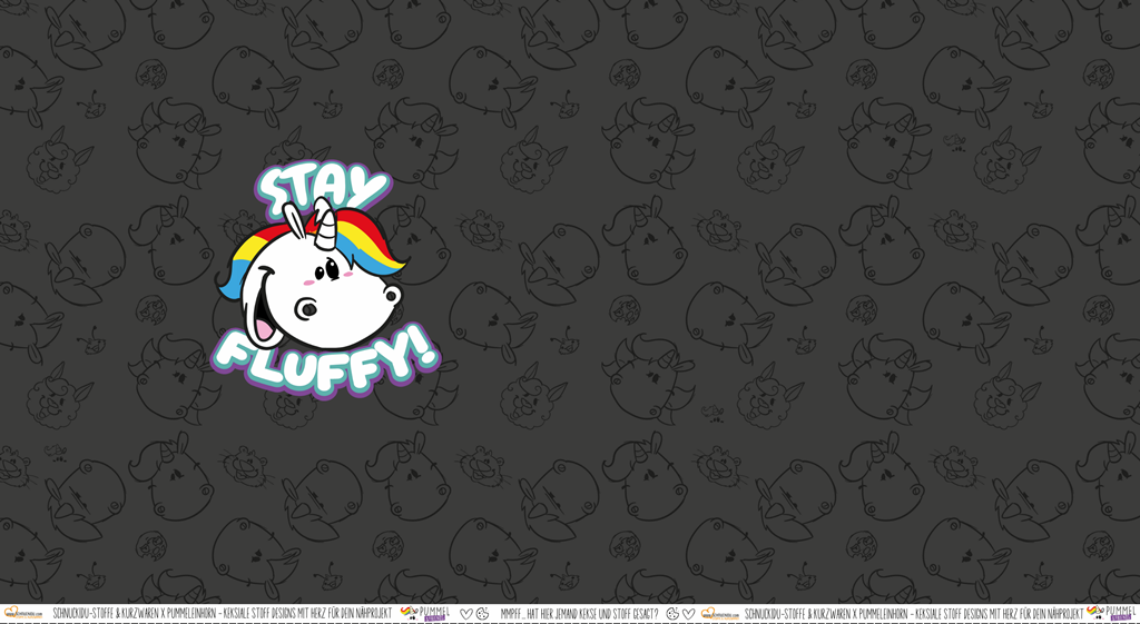 Vororder - Panel - Pummeleinhorn - 80cm - STAY FLUFFY