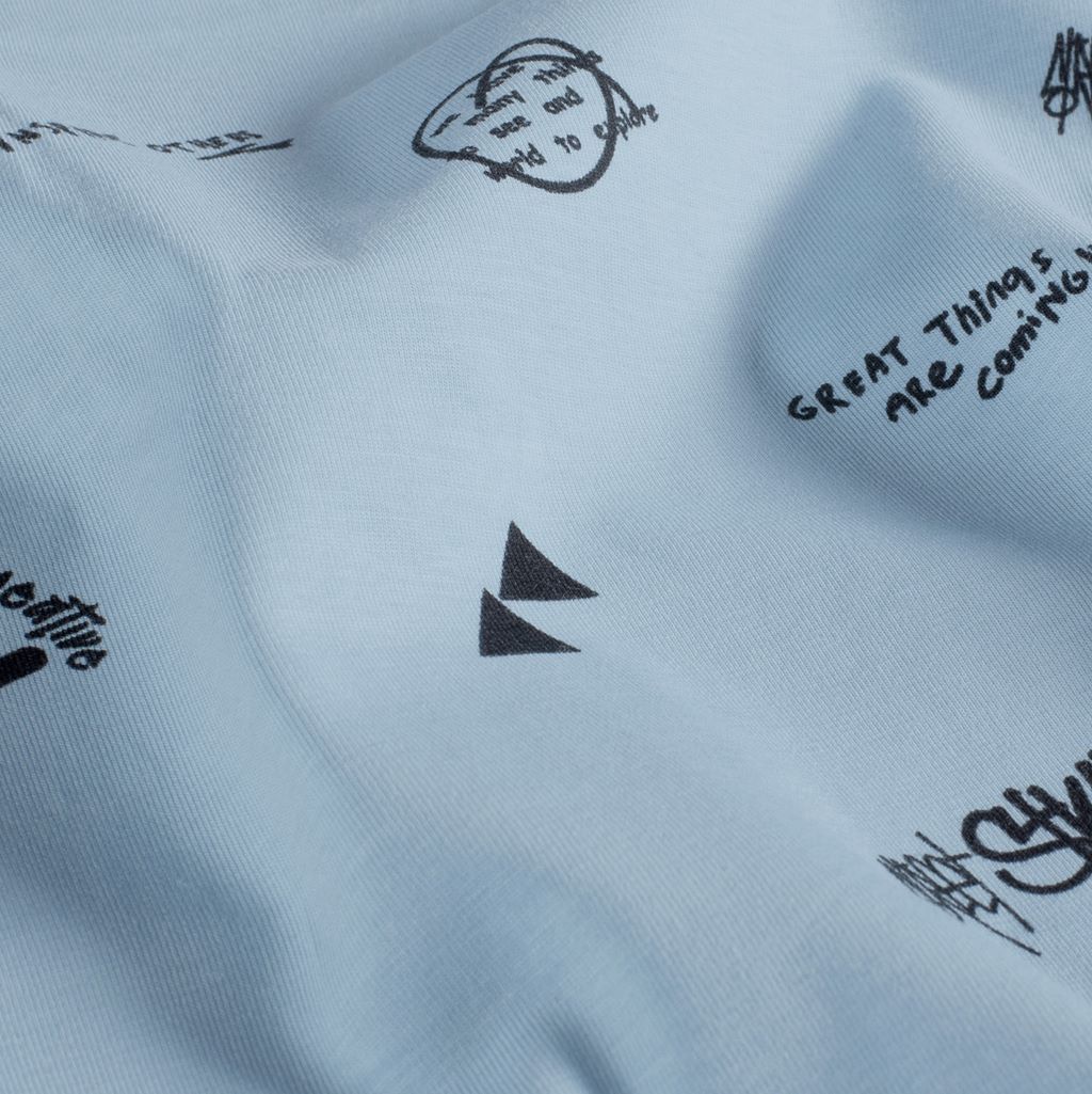  Motivjersey - Digitaldruck - Sprüche auf Blau