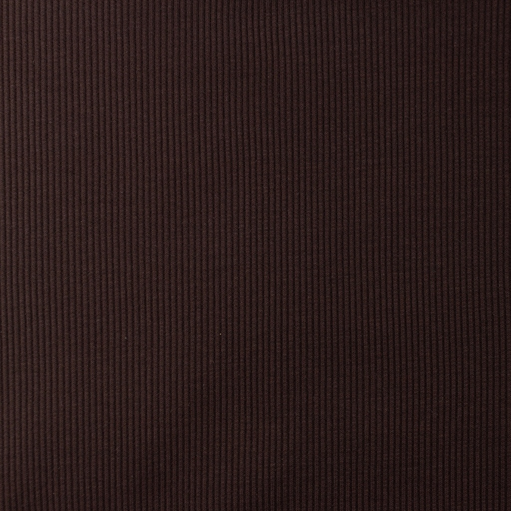 Rib Jersey - Uni - Dunkelbraun