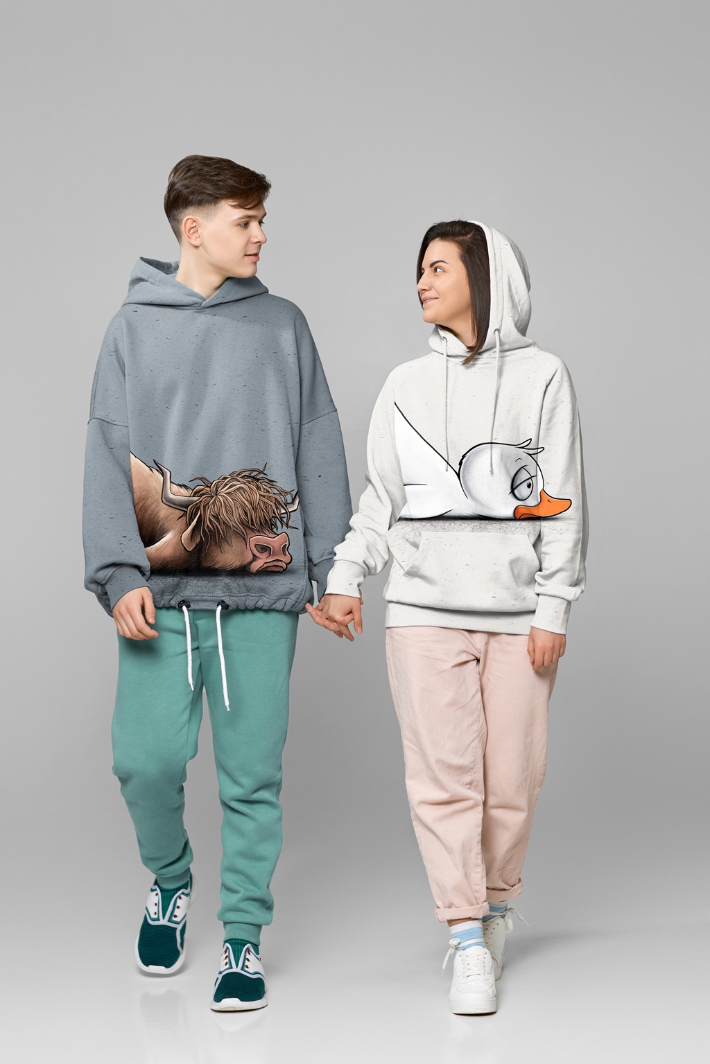Kombistoff - French Terry - Swafing - Thorsten Berger - Cheeky Animals 2.0 - Ente