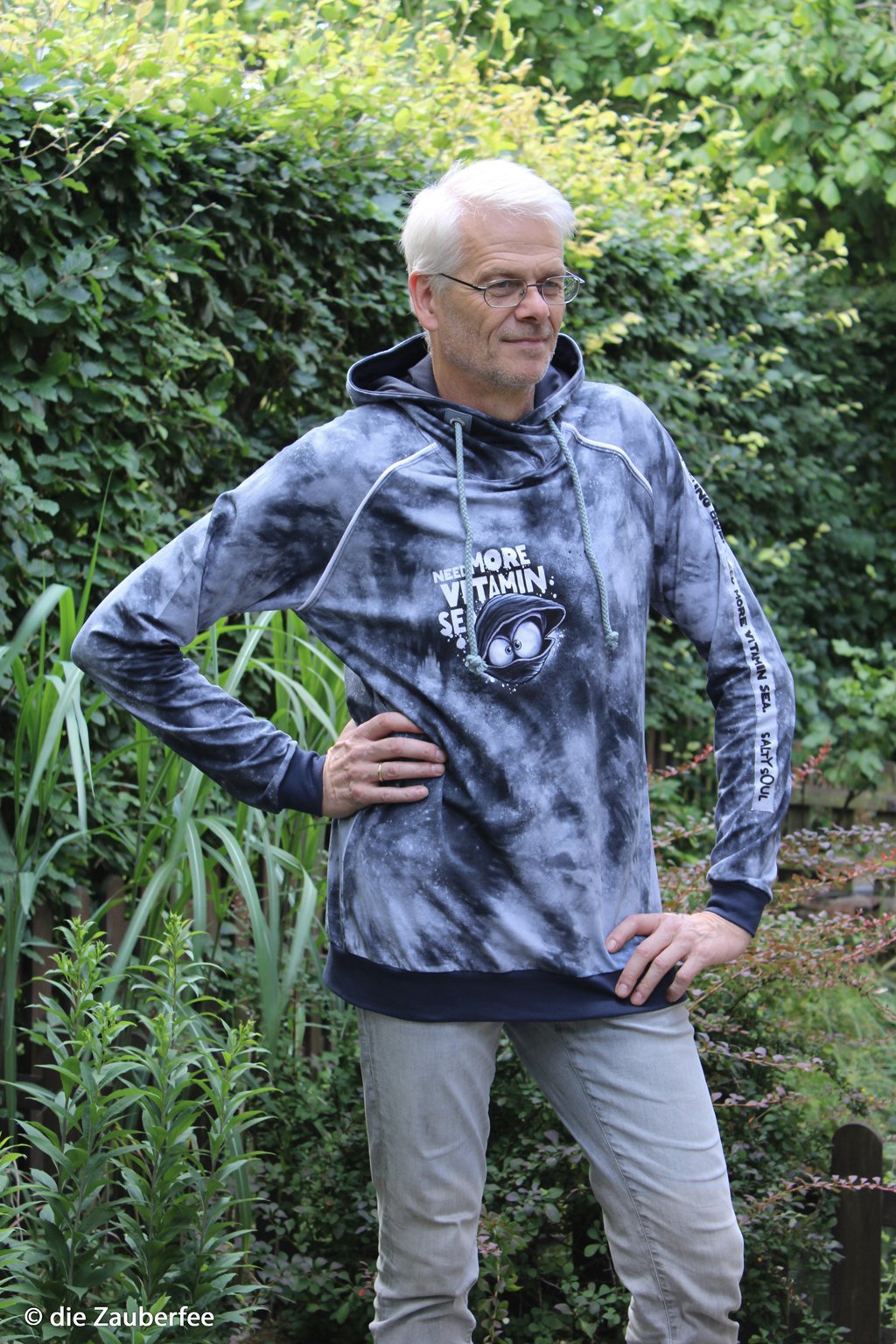 Motivjersey - Mussel Mo by Thorsten Berger - Kombistoff Batikmuster