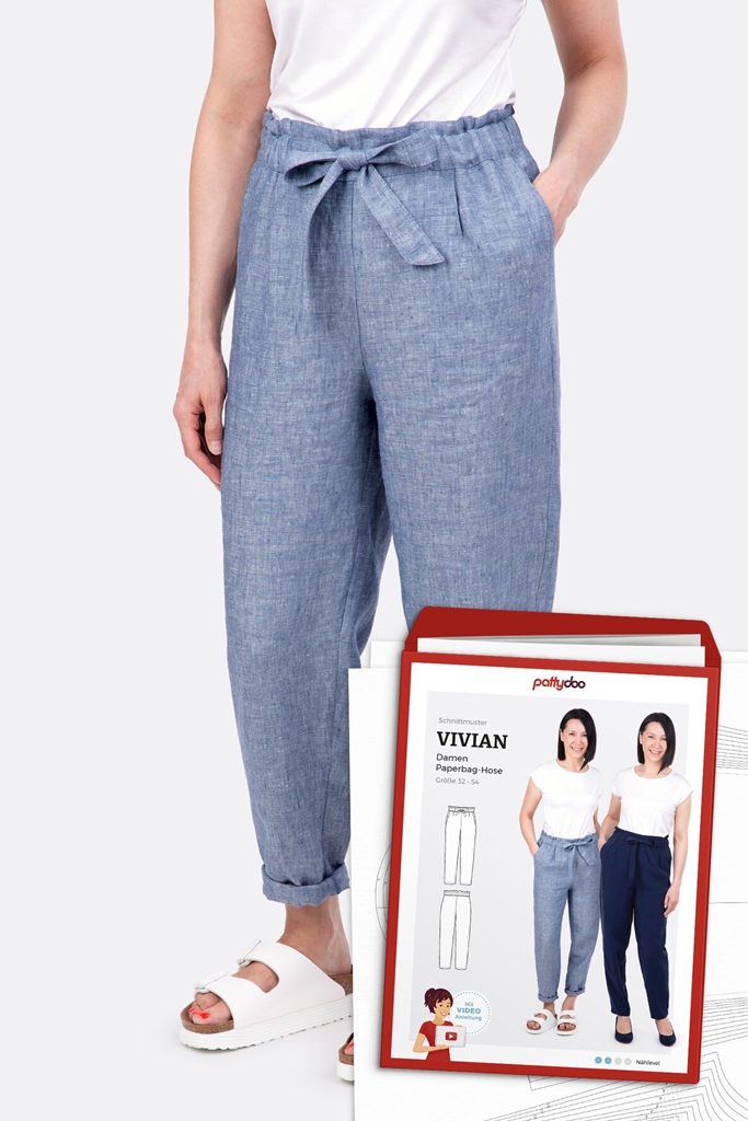 Pattydoo - Schnittmuster Vivian Damen Paperbag-Hose Größe 32 - 54