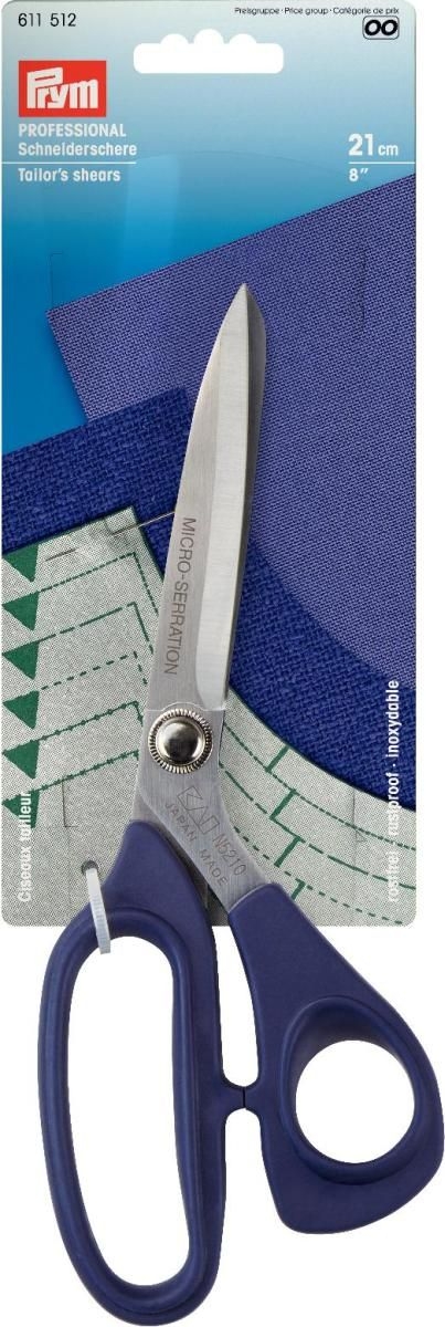 Hochwertige Prym Schneiderschere Professional, 21 cm (Art.-Nr. 611512) – Klassische Textilschere aus rostfreiem Edelstahl mit ergonomischem Griff für exakte Zuschnitte.