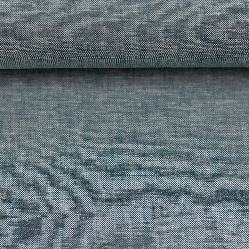 Leinen - Leinen Stoff - Swafing - Paul - Petrol Melange