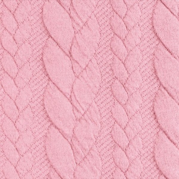 Jacquardjersey - Edles Zopfmuster - Rosa