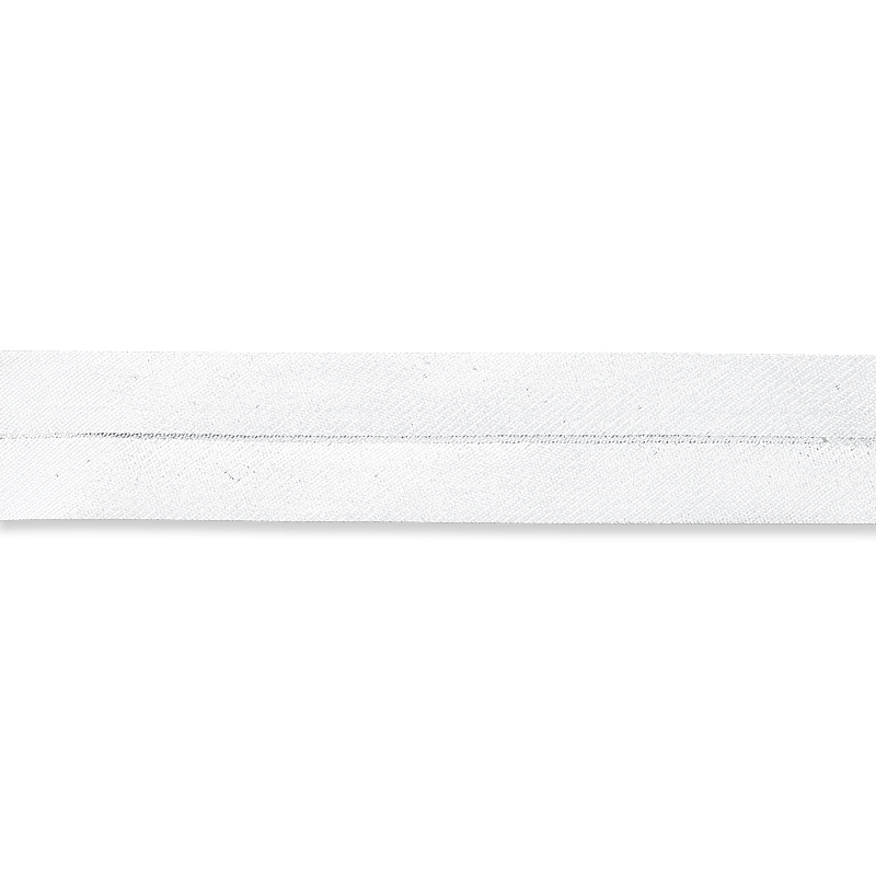 Schrägband - Einfassband - metallisiertes Schrägband 20mm - Meterware - Silber