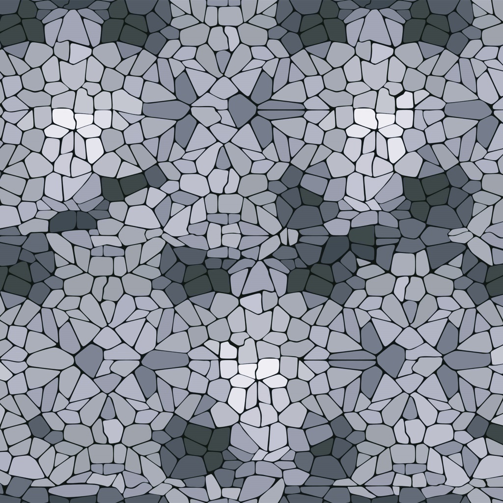 Baumwoll Jersey - Jersey Stoff - Motivjersey - Swafing - Mosaiik by Bienvenido Colorido - Grau