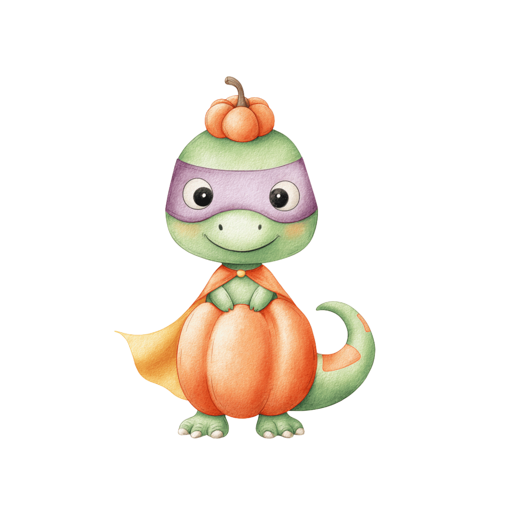 Bügelbild - Plott - Halloween Dino - 10cm x 12,9cm