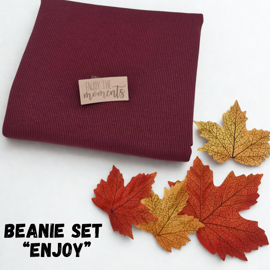 DIY Nähset - Stoffpaket - Hipster Beanie - Enjoy