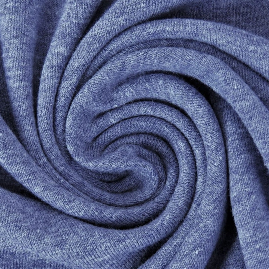 Baumwolljersey Melange - Jersey Stoff Uni meliert - Jeansblau meliert Baumwolljersey Melange - Jersey Stoff Uni meliert - Jeansblau meliert