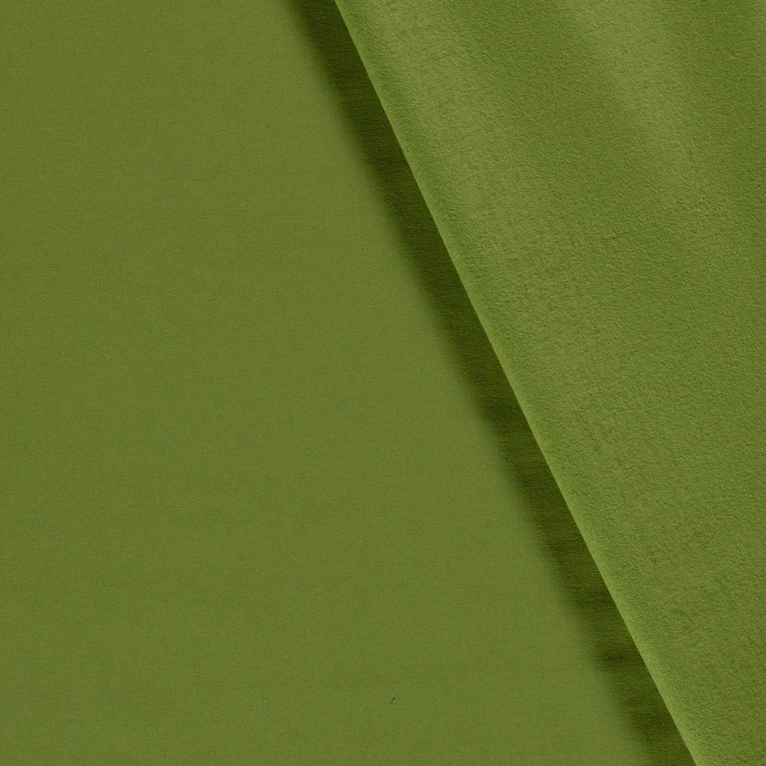 Sweat Stoff - leicht angeraut - Uni  - Limette