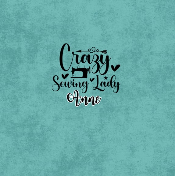 Personalisiertes Wunschpaneel „Crazy Sewing Lady“ - Vororder | Schnuckidu