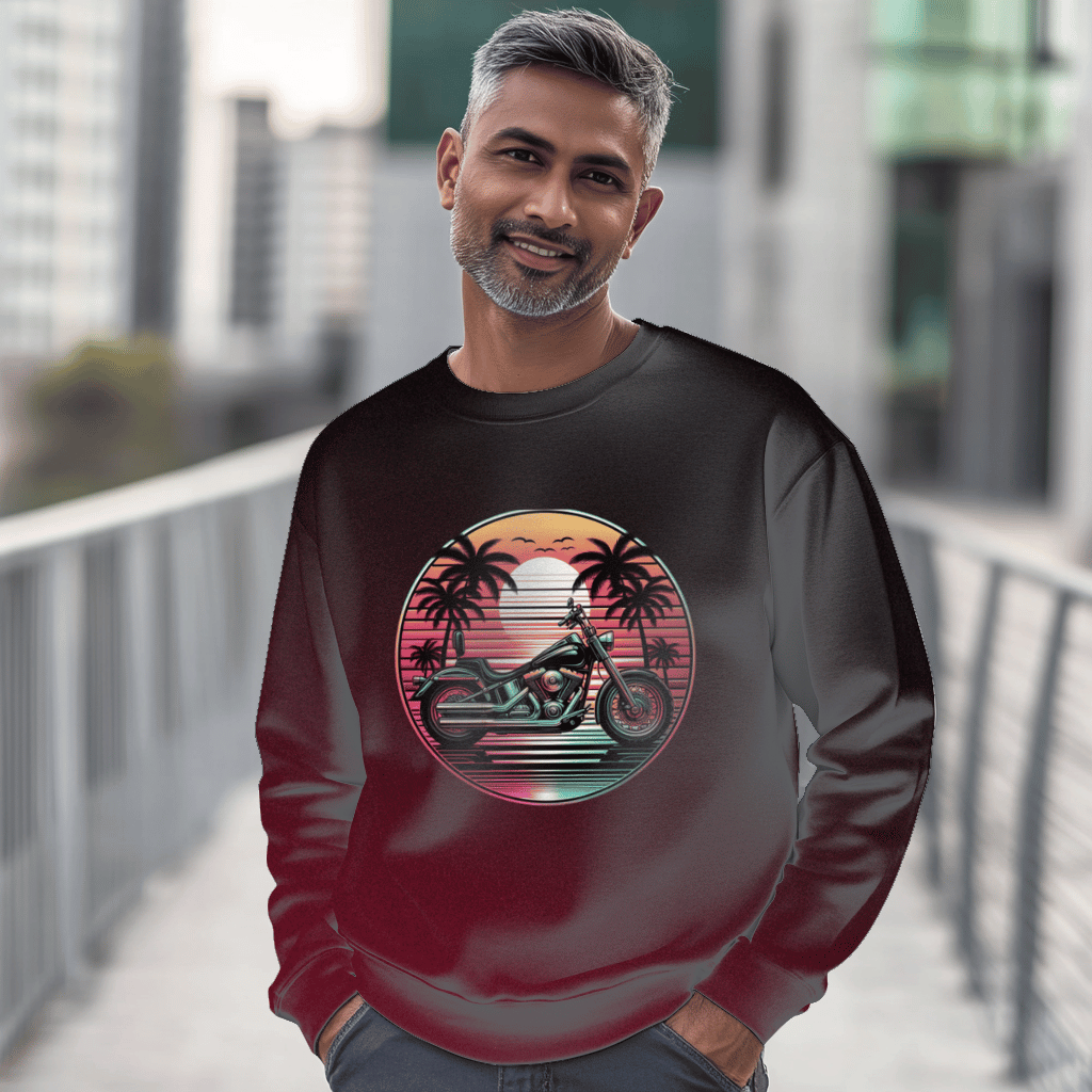 Panel Eigendesign  - Jersey - ca. 82x155cm - Sunny Motorcycle - Sofortkauf