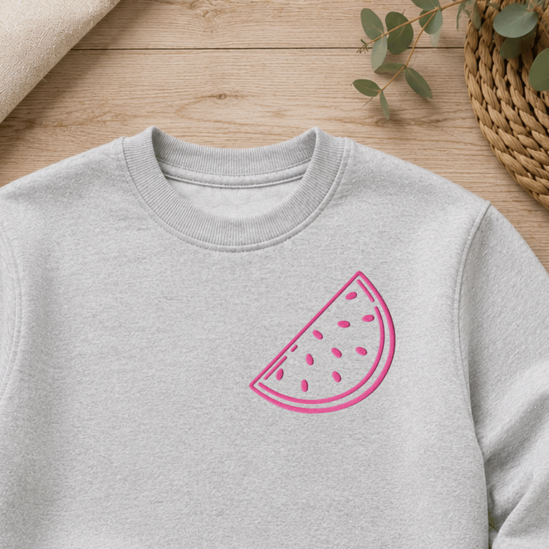 Flock-Patch - Zum Aufbügeln - Melone - Neon Pink