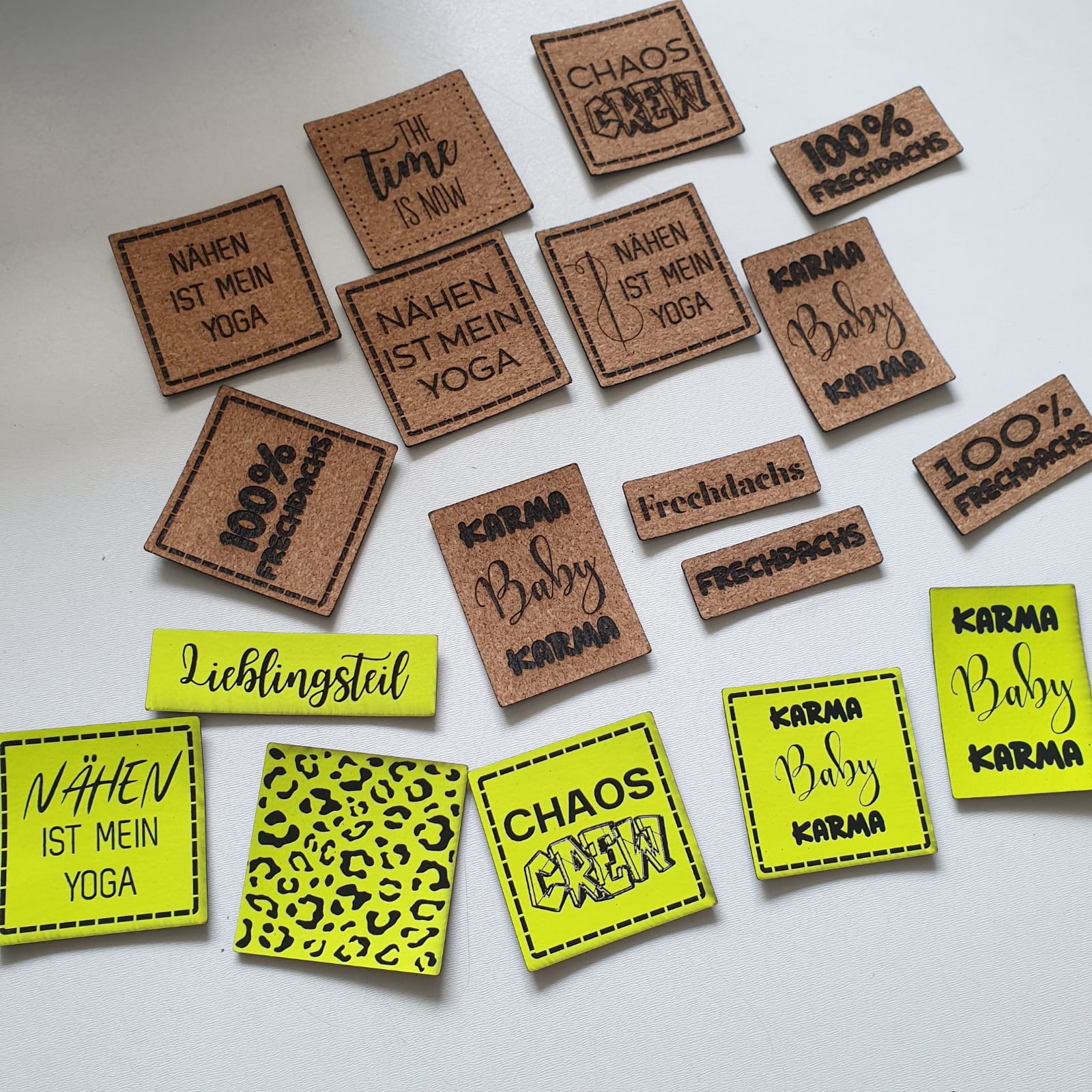 Community Nählabel – vegan, handmade, Schnuckidu® Kunstleder in Korkoptik