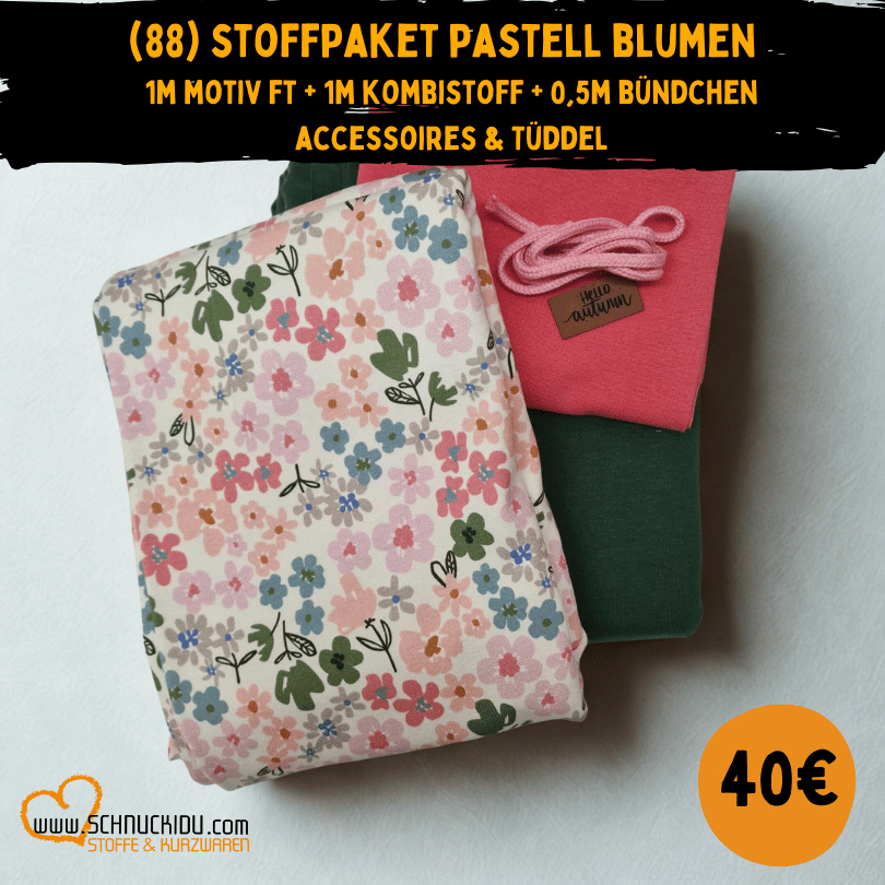 Stoffpaket - UNIKAT - Pastell Blumen