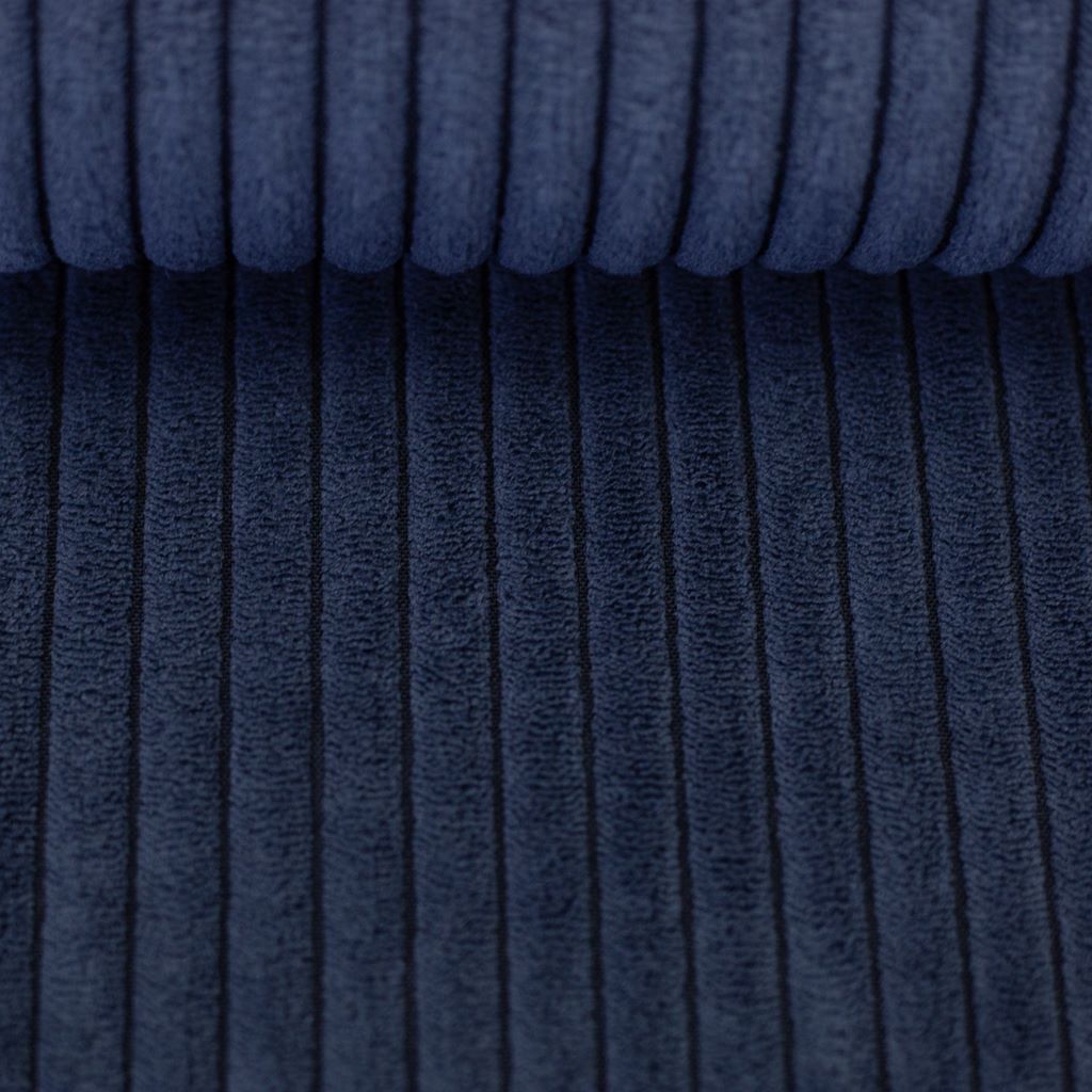 Grob gerippter Cordstoff Swafing Wanja Jeansblau Breitcord Polsterstoff robust weich