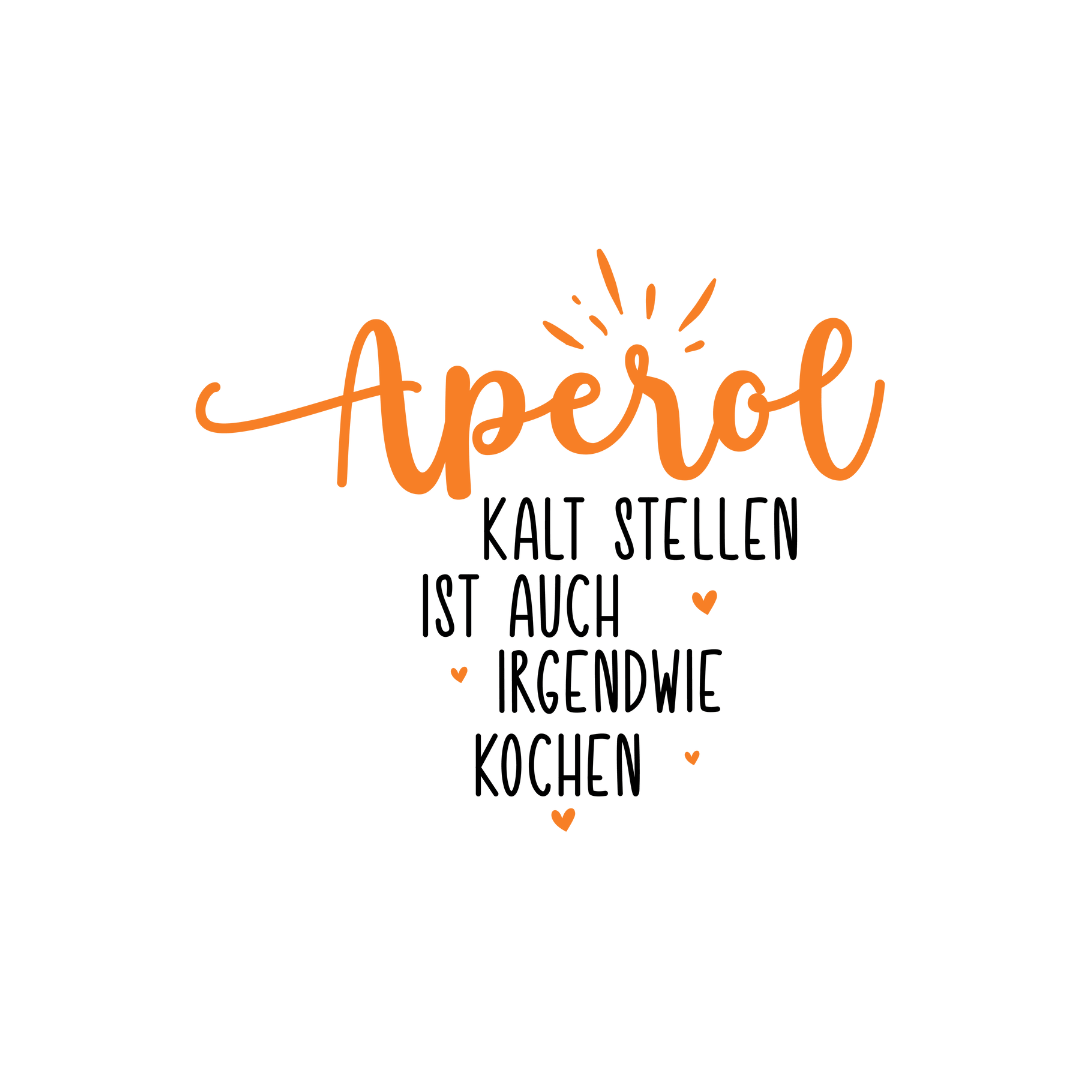 Bügelbild - Plott - Kalter Aperol - 15,3cm x 13cm