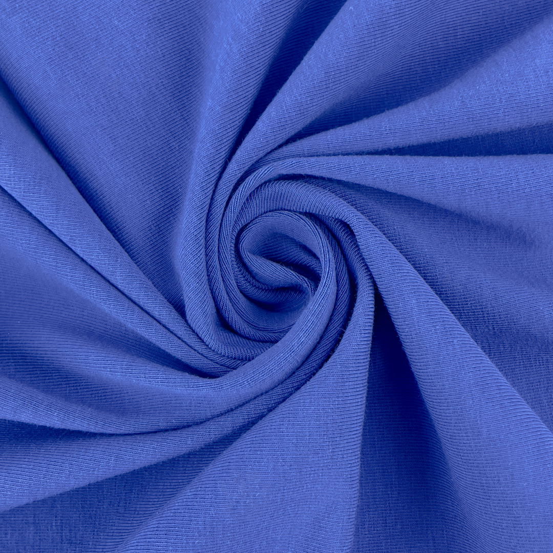 Baumwolljersey -  Stoff -  Uni - Royalblau