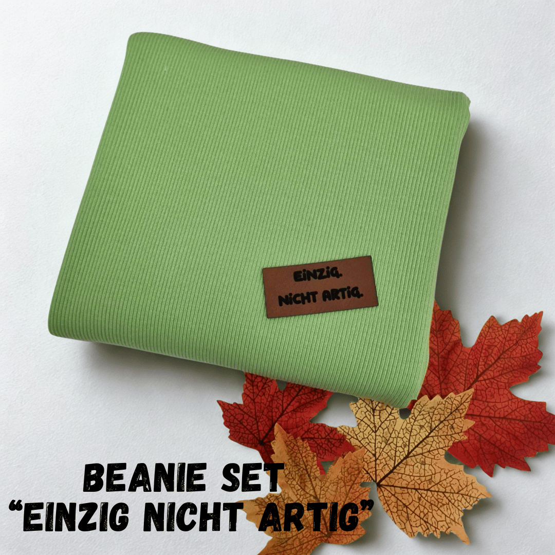 DIY Nähset - Stoffpaket - Hipster Beanie - Einzig nicht artig