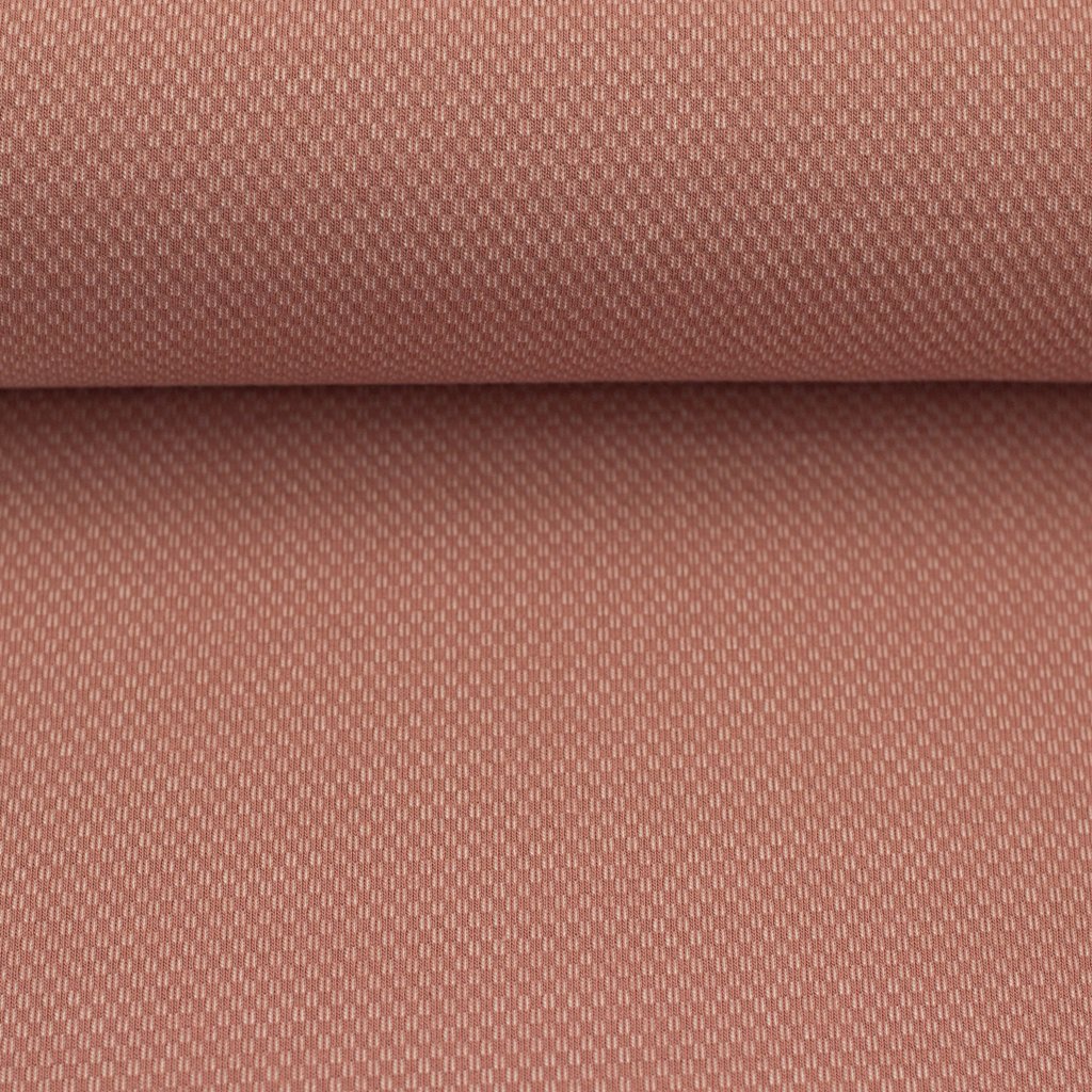 Feiner Baumwollstrick Skagen von Swafing in Altrosa meliert Meterware