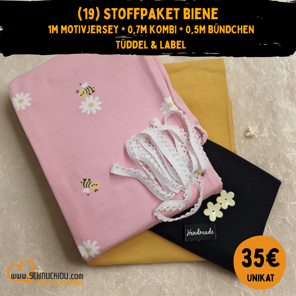 Stoffpaket - Unikat -  Stoffpaket Bienen