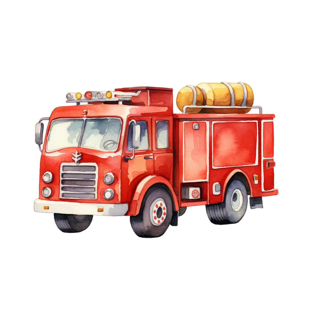 Bügelbild - Plott - Feuerwehr Rot/Gelb - 12,5cm x 8cm
