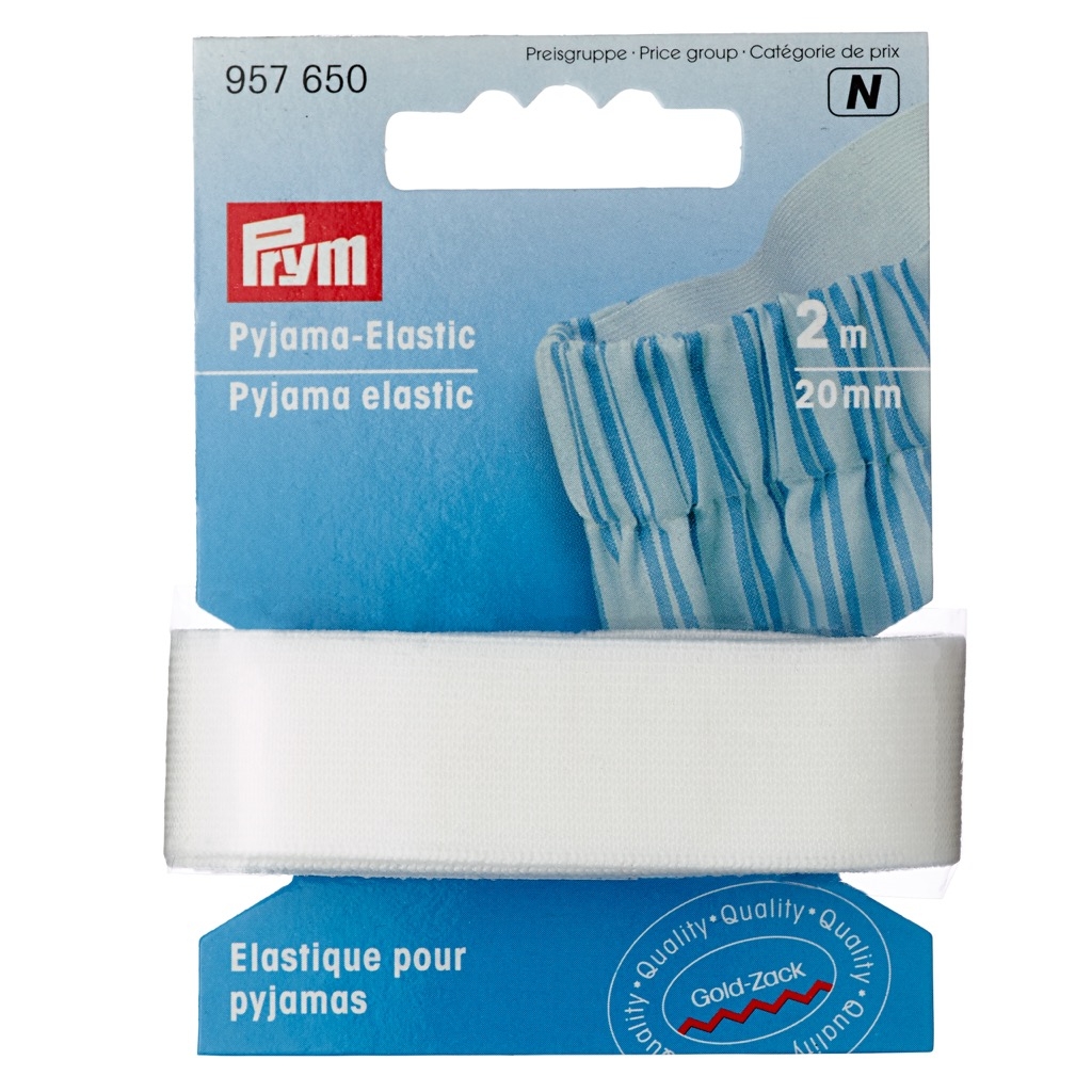 Prym - Pyjama-Elastic. 20mm. weiß. 2m - 957650
