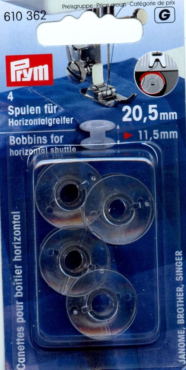 Prym - Nähmaschinen-Spulen für Horizontalgreifer - 610362