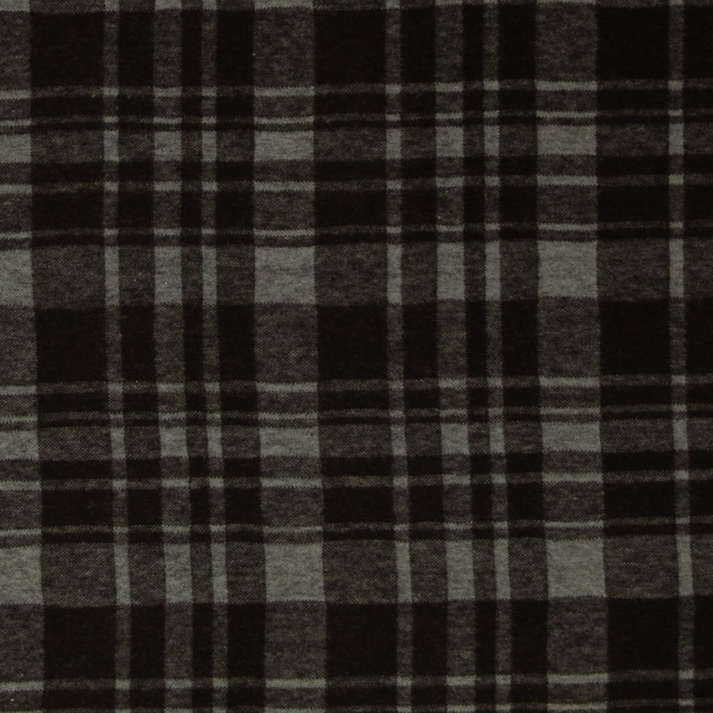 Jacquard Jersey - Swafing - George - Karomuster auf Grau