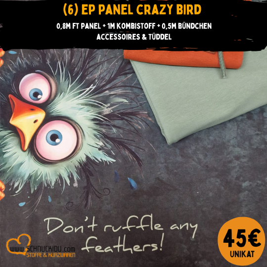Stoffpaket - UNIKAT - EP Crazy Bird