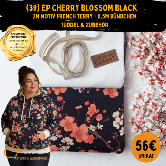 Stoffpaket - UNIKAT - EP Cherry Blossom Black
