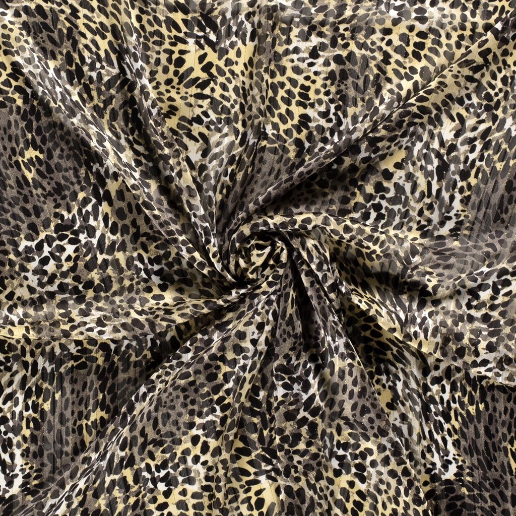 Polyester - Plissee - Chiffon - Leoprint