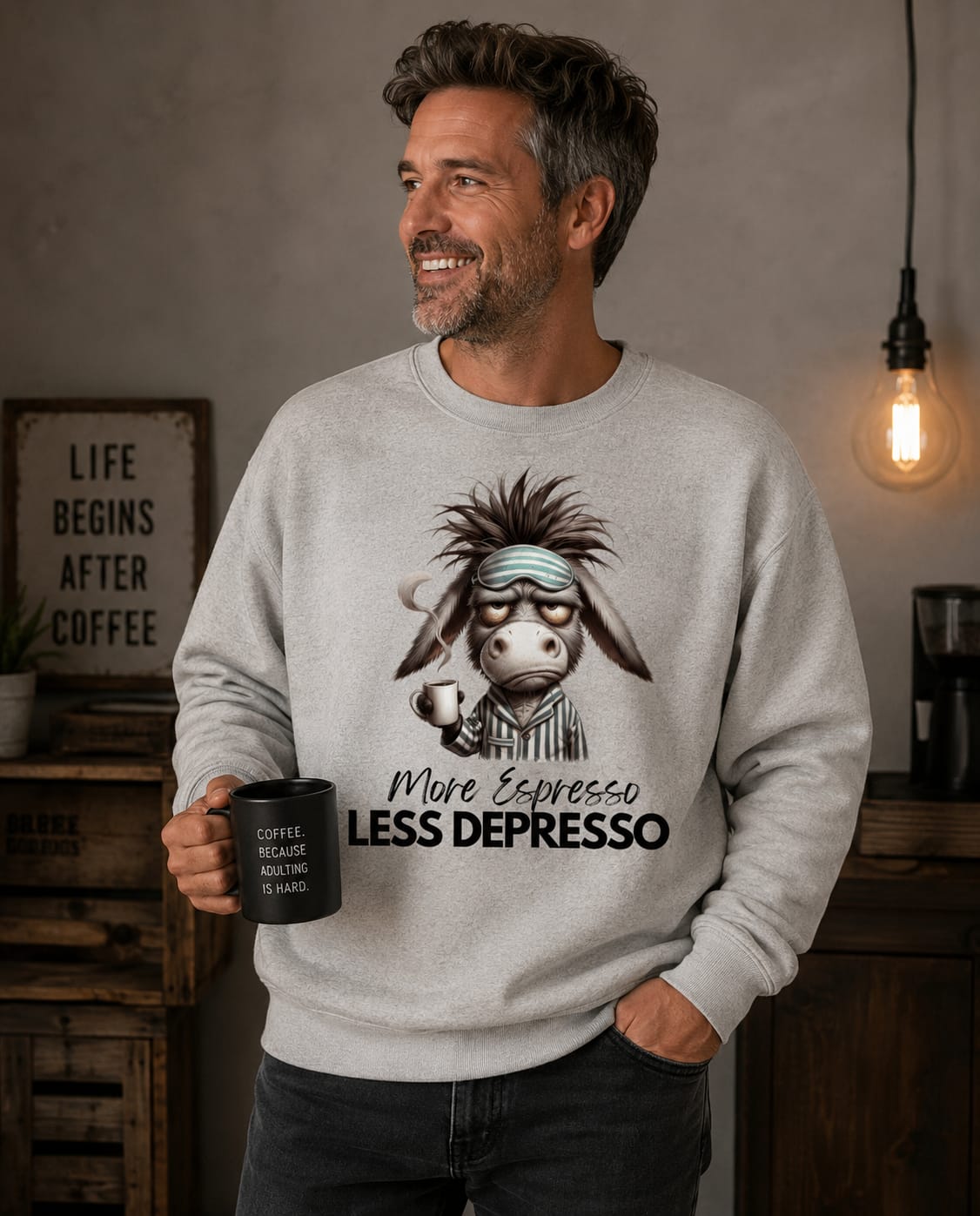 VORORDER - Panel Eigendesign  - French Terry - ca. 80x145cm - Less Depresso