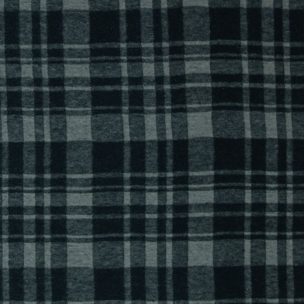 Jacquard Jersey - Swafing - George - Karomuster auf Petrol Stoffrest 150cm