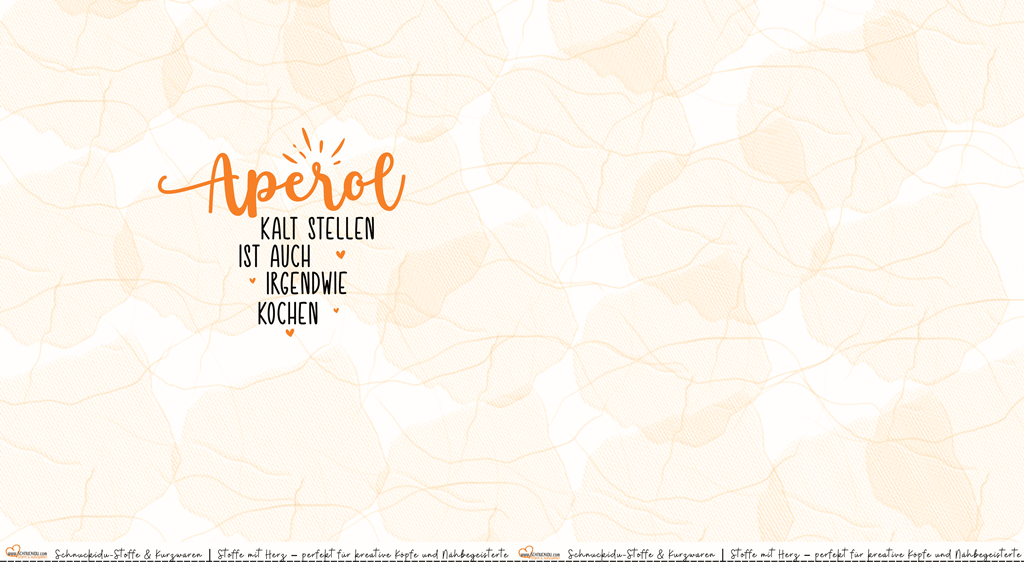 Vororder - Panel Eigendesign  - Jersey - ca. 82x155cm - Aperol kalt stellen