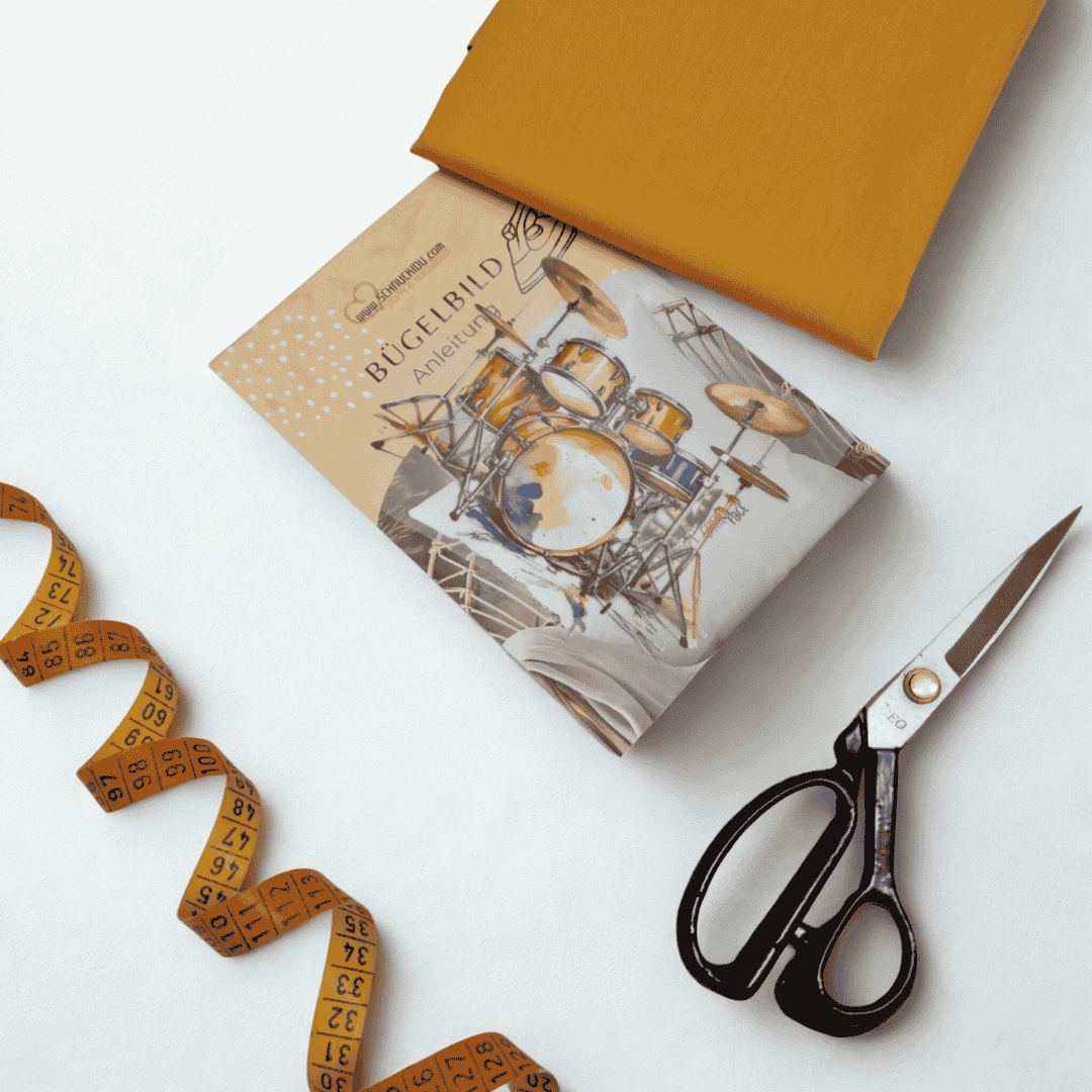 Nähpaket mit Bügelbild - Schlagzeug